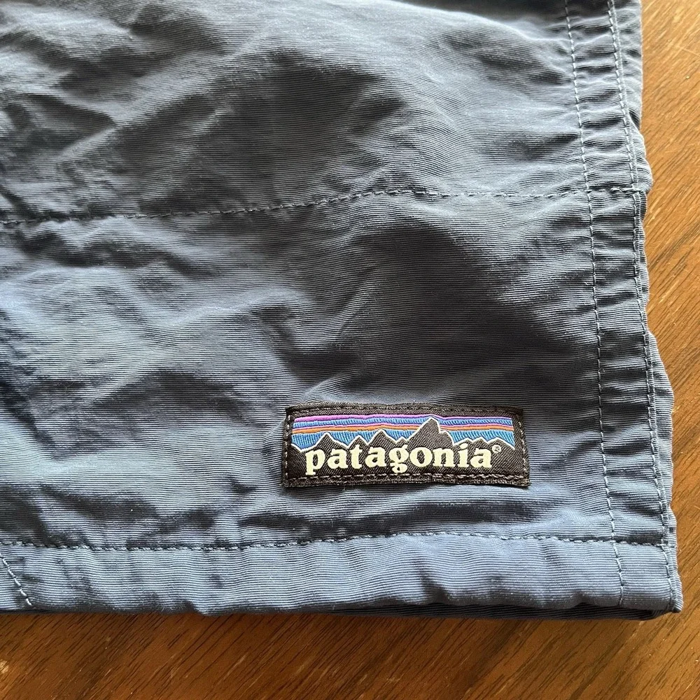 Patagonia Baggies Shorts Men 2XL Glass Blue 58033 Nylon Mesh Line Athletic